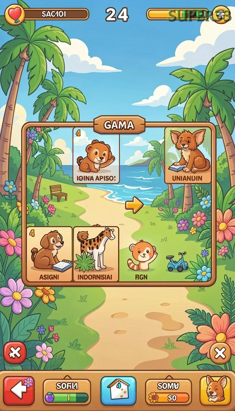 Cuplikan layar MEGA111 — menu navigasi