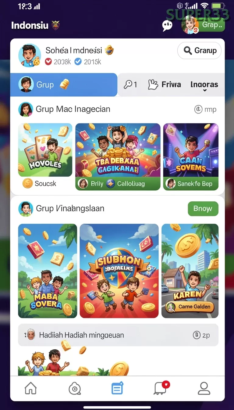 Cuplikan layar KATSU5 — menu navigasi