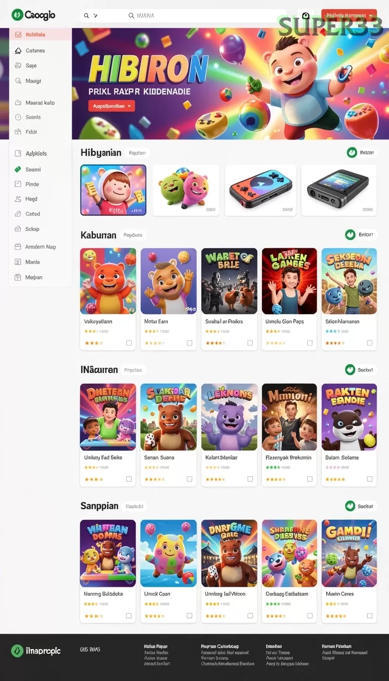 Cuplikan layar BOSWIN77 — menu navigasi